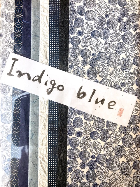 和紙 Indigo blue